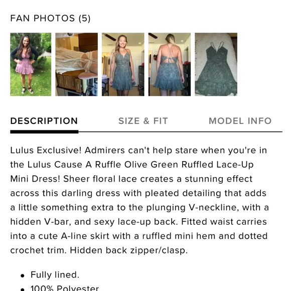 Lulus ruffle lace dress - Picture 8 of 9